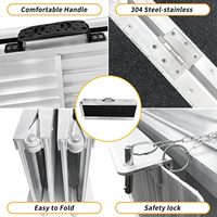 Portable 5FT aluminium fauteuil roulant rampe léger antidérapant pliable mobilité Scooter escaliers pour usage domestique Scooters handicapés