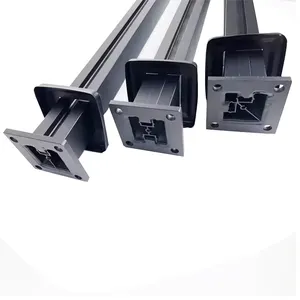 Алюминиевый Бескаркасный поручень с прорезями для балконных лестниц, жесткая система перил для стеклянных перил из нержавеющей стали