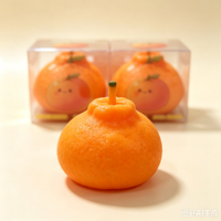 Jouet de simulation d'orange à presser, doux et moelleux, design réaliste en forme de fruit, jouet anti-stress et de décompression pour enfants