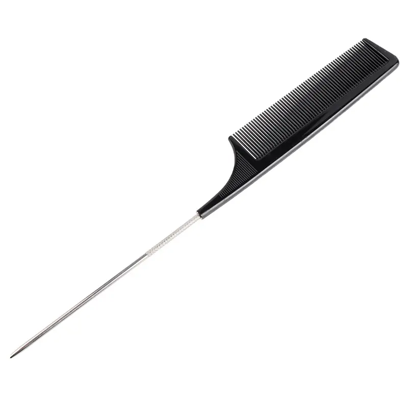 RTS Sellers Defense Hair Styling Tools Salon Barber Accessories Shop Black Plastic Metal Pin Rat Tail Comb