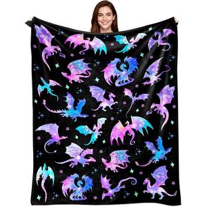 Manta de Franela con Diseño de Vaca de las Tierras Altas, Color Rosa, Súper Suave, Lavable a Máquina, para el Invierno, con Estampado Personalizado - Product Image 2