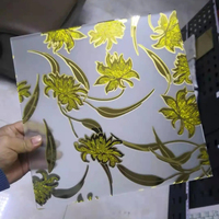 Verre décoratif plat Huajinde de haute qualité, épaisseur 3 mm, motif fleur de glace, pour cuisine, entrée, escalier, chambre, mur rideau, solaire