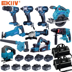 EKIIV Meilleur fournisseur Perceuse électrique sans fil à batterie <span class=keywords><strong>4Ah</strong></span> 5Ah 6Ah <span class=keywords><strong>18V</strong></span> Perceuses électriques Ensemble combiné d'outils de forage sans balai - Product Image 2