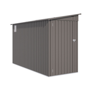 Caseta de Almacenamiento Exterior de 4x9 Pies, de Acero Galvanizado, para Herramientas de Jardín, con Puerta con Cerradura, Impermeable, para Patio Trasero - Product Image 4