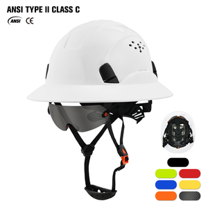 <span class=keywords><strong>Casque</strong></span> <span class=keywords><strong>de</strong></span> <span class=keywords><strong>sécurité</strong></span> ANSI Type II Classe C <span class=keywords><strong>avec</strong></span> <span class=keywords><strong>visière</strong></span> <span class=keywords><strong>intégrée</strong></span>, construction légère et ventilée, équipement <span class=keywords><strong>de</strong></span> protection individuelle (EPI) pour usage industriel - Product Image 1