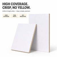 Panneau MDF mélaminé double face blanc pur 4x8, utilisé pour la fabrication de panneaux de fibres dans les armoires et les placards