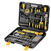 Juego de Herramientas Profesional de 108 Piezas, Caja de Herramientas de Metal para Uso Doméstico, Trabajos de Carpintería y Reparación y Mantenimiento de Vehículos
