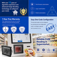 Escáner de Código de Barras Omnidireccional 2D YUANAIDC, Lector de Códigos QR USB con Detección Automática para Tiendas Minoristas, Supermercados y Puntos de Venta