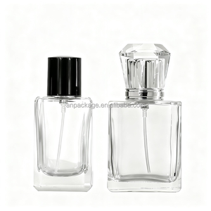 30ml/50ml Kare Cam Parfüm Şişesi İnce Sis Sprey Pompası Taşınabilir Seyahat Yeniden Doldurulabilir Cilt Bakımı/Yüz Toniği/Essential Glass - Product Image 1