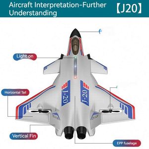 Nuevo Avión J20 2.4G, Planeador <span class=keywords><strong>de</strong></span> Larga Distancia, Avión <span class=keywords><strong>de</strong></span> Combate Duradero <span class=keywords><strong>de</strong></span> Espuma EPP, Modelo <span class=keywords><strong>de</strong></span> Avión <span class=keywords><strong>de</strong></span> Combate Mini, Kit <span class=keywords><strong>de</strong></span> Avión RC, Juguetes - Product Image 6