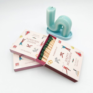 Boîte <span class=keywords><strong>d</strong></span>'allumettes en carton <span class=keywords><strong>d</strong></span>écorée à motif élégant Bâton <span class=keywords><strong>d</strong></span>'allumettes inflammable de sécurité pour le ménage ou la fête Impression de logo personnalisé - Product Image 6