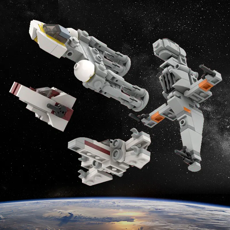 GoldMoc MOC-32286 Micro Rebel Starfighters Star Space Wars giocattoli mattoni set Jet Republic Puzzle Building Blocks Toys