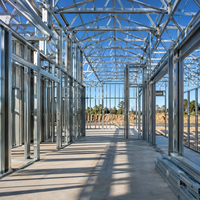 Villa modulaire en acier léger de luxe moderne Framemac, maison préfabriquée, installation rapide, dimensions personnalisées, utilisation multifonctionnelle, 1 an