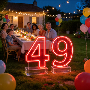 Letras y Números Decorativos de Metal RGB Neon Gigantes de 3 pies/<span class=keywords><strong>4</strong></span> pies para Negocios, Bodas, Aniversarios y Fiestas - Product Image 2