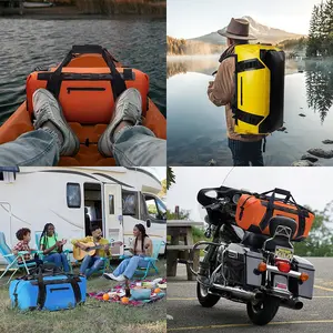 Tas ransel anti air 50L, tas ransel anti air untuk perjalanan, tas ransel tahan air untuk Kayaking, arung jeram, berenang, berkemah