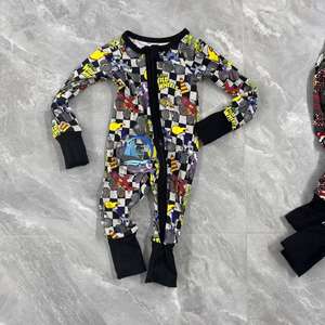 2026 RTS Kinderkleidung Großhandel Maßgeschneiderte Kinder-Bambus-Babykleidung Lässiger Zweiweg-Baby-Strampler - Product Image 6