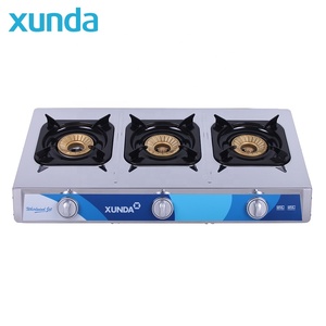 Cuisinière à gaz Xunda en fonte à 3 brûleurs, de table, vente en gros d'usine, appareil de cuisson domestique - Product Image 2
