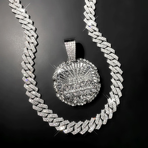 Nuevo Diseño Collar con Colgante <span class=keywords><strong>de</strong></span> la Última Cena con Cadena Cubana, Joyería Religiosa Hip Hop con Circonitas para Hombres y Mujeres - Product Image 2