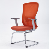 Chaise de visiteur de luxe Office Star avec siège et dossier en mousse moulée, dossier en plastique et base à patins