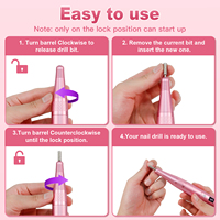 Perceuse à ongles électrique rechargeable professionnelle à grande vitesse 35000 tr/min pour le polissage des ongles