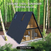 Villa de luxe en conteneur triangulaire préfabriquée à ossature en acier avec des caractéristiques de design élégantes pour une utilisation en chambre, en centre de villégiature, en bureau et en magasin