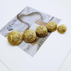 À la mode Style rétro Double <span class=keywords><strong>Lion</strong></span> rayures costume veste épaisse fleur vêtements <span class=keywords><strong>d</strong></span>'extérieur cousus à la main pull tricoté boutons dentelle - Product Image 6