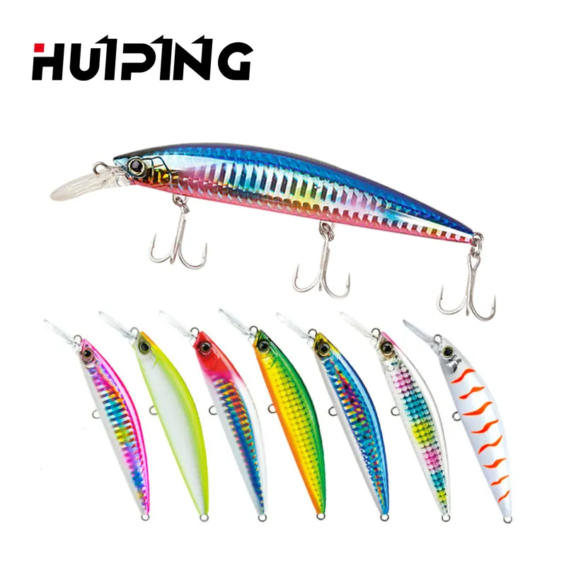 Heavy Minnow Sinking 110mm 37g Plastic Fishing Lure Saltwater Long Casting Rolling Action Fishing Minnow Baits