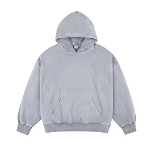 Sweat à capuche pour homme personnalisé, streetwear de haute qualité, 500g, lavé, coupe courte, lourd, délavé à l'acide, sweat à capuche pour homme, sweat à capuche pour homme - Product Image 5