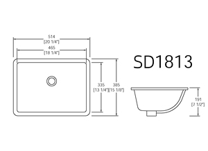 Hot bán 18 * 13in cupc gốm Bồn Rửa cho phòng tắm undermount rửa tay lưu vực - Product Image 3