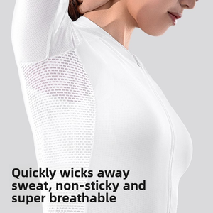 TOSUOD abbigliamento da <span class=keywords><strong>ciclismo</strong></span> estivo Slim <span class=keywords><strong>manica</strong></span> <span class=keywords><strong>lunga</strong></span> <span class=keywords><strong>maglia</strong></span> da <span class=keywords><strong>ciclismo</strong></span> professionale altamente elastica traspirante protezione solare - Product Image 4