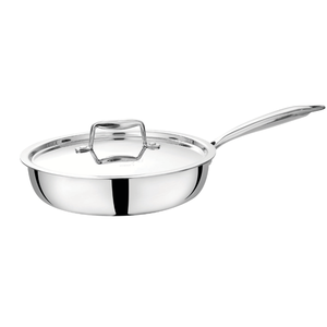 Poêle à frire triple 20 cm en acier inoxydable 304, durable et antiadhésive, idéale pour la cuisson quotidienne, le rôtissage, les sautés et une cuisine saine - Product Image 3