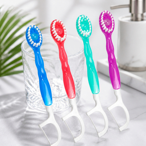 Three One Dental Kit Soft Disposable Pre-Pasted Built-In Paste Travel Size Home Use Small Pocket Outdoor Backpacking <strong>Toothbrush</strong> - Product Image 6