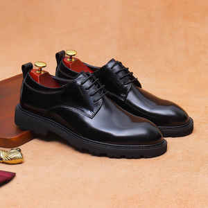 Zapatos de Tobillo Clásicos de Cuero Genuino para Hombre, Tallas Grandes, Suela de Goma, Antideslizantes, Impermeables, con Amortiguación, para Otoño e Invierno - Product Image 1