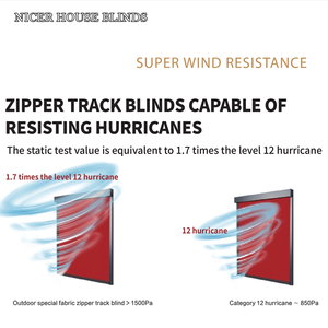 תריסי גלילה חשמליים עמידים למים למרפסת, עם מסילות רוכסן, תריסי גלילה חיצוניים עמידים בפני רוח - Product Image 4