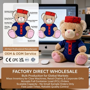 Oso Marinero de Peluche Personalizado al por Mayor, Juguete de Peluche Suave de <span class=keywords><strong>Anime</strong></span>, Muñeco de Peluche para Niños, Regalo Directo de Fábrica - Product Image 2