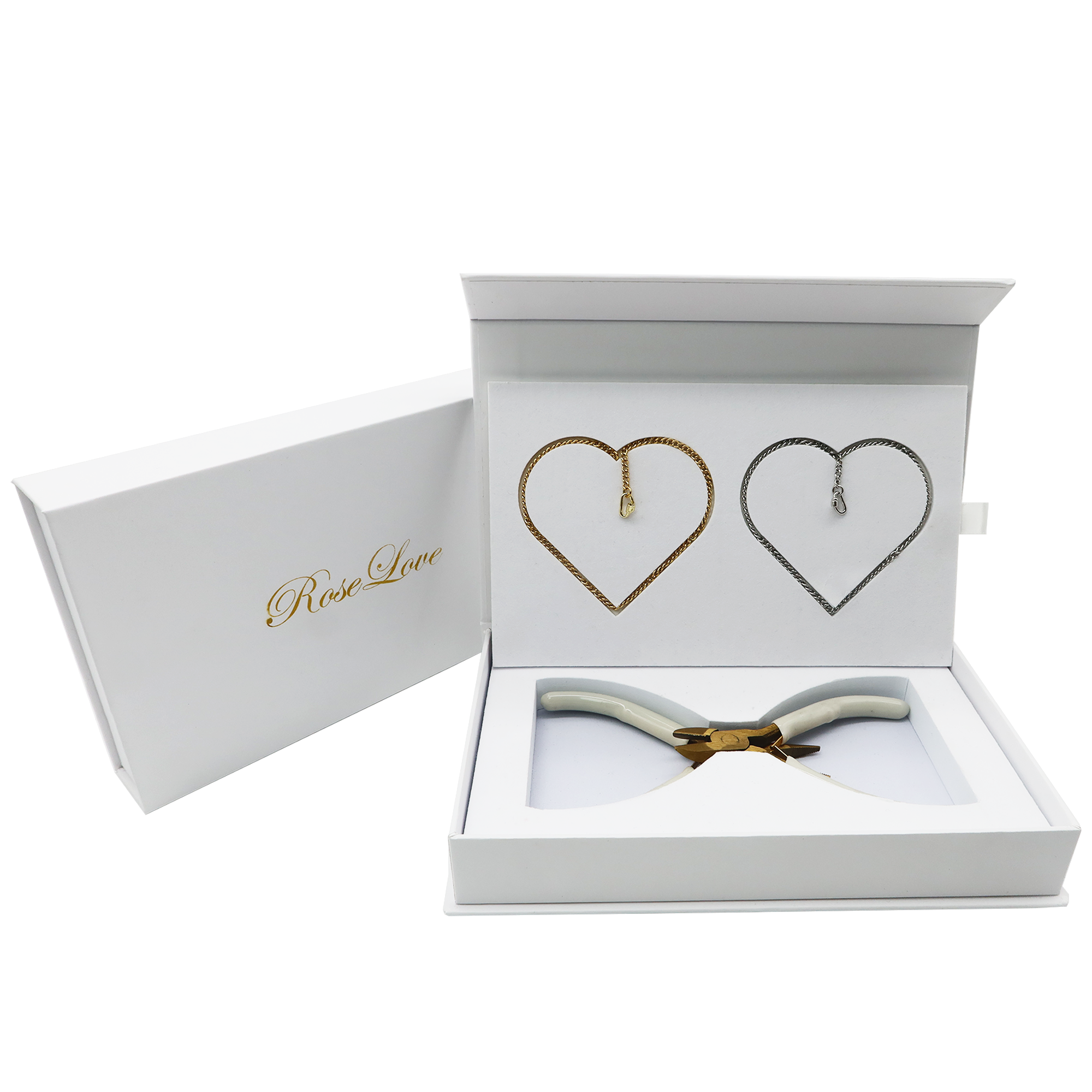 One gold and one silver bracelet set