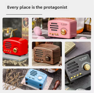 Haut-parleur Prince Mini Radio à carte et prise sans fil rétro portable pour l'extérieur - Product Image 2