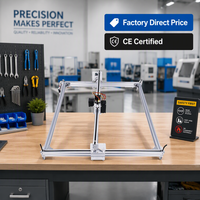 Machine de gravure et de découpe laser CNC 2 axes 6550 GRBL pour plastique/contreplaqué/bois/cuir, moteur pas à pas DC 12V, puissance 15W, 650x500mm