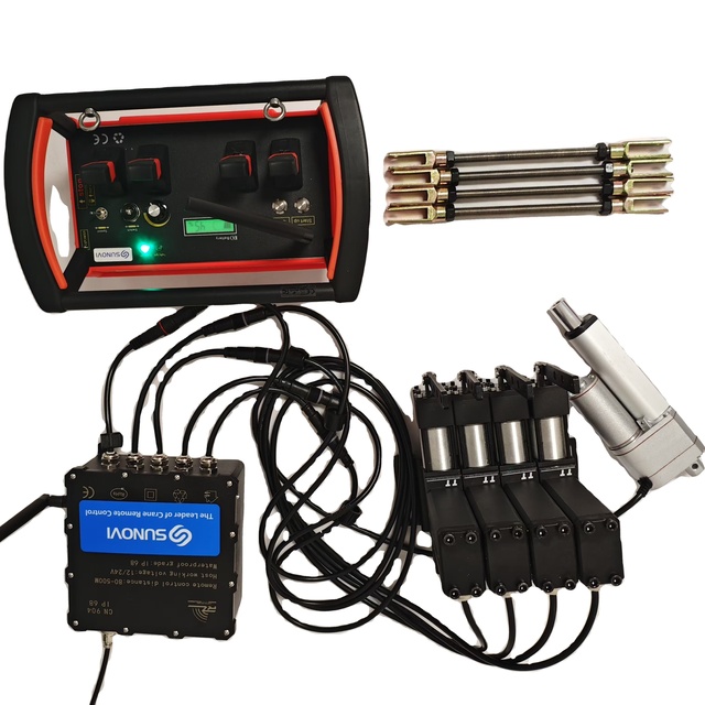 SUNOVI 2025 New 12V/24V 4 Joysticks Wireless Proportional Remote Control Kits for Truck Crane