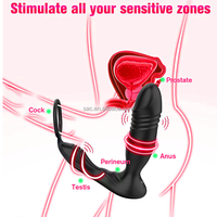 SacKnove BEST Anal Elektrischer Ferngesteuerter App Stimulator Teleskopischer Stoßvibrator Prostata-Massagegerät Sexspielzeug für Männer