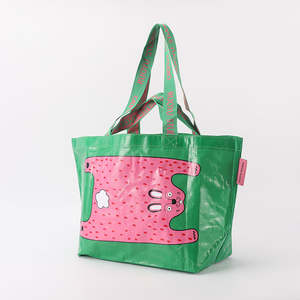 Bolsa de Compras de Polipropileno con Logotipo Personalizado, Bolsa de Mano Tejida de PP, Bolsa de Plástico Reutilizable Laminada, Bolsa de Supermercado Impermeable - Product Image 3