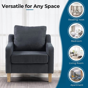 Offre Spéciale chaise d'appoint à cadre en bois massif de style moderne avec oreiller <span class=keywords><strong>lombaire</strong></span> épais doux <span class=keywords><strong>coussin</strong></span> de <span class=keywords><strong>fauteuil</strong></span> de canapé démontable de grande taille - Product Image 4