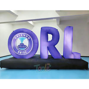 Enorme opblaasbare cijferreclame opblaasbare reclamebord logo wand grote op maat gemaakte gigantische opblaasbare letters met led verlichting - Product Image 4