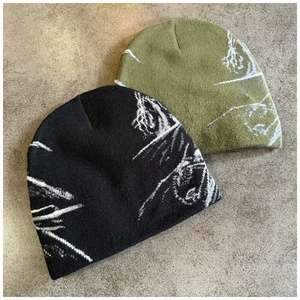 <span class=keywords><strong>Bonnet</strong></span> en tricot jacquard inspiré du style Y2K, unisexe, streetwear tendance, motif tête de mort, ajustable, chaud, pour l'hiver, nouvelle collection, casquette tendance - Product Image 6