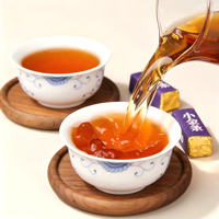 Mini barre d'or de Pu'er fermenté premium au riz glutineux vieilli 7g, thé Shu Pu Erh fermenté en portion individuelle, thé noir portable en portion individuelle