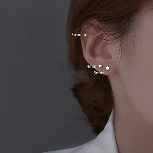 ROXI 2021 ชุดต่างหูแบบมินิมอล 3 ชิ้น/เซ็ต เงินแท้ 925 รูปดาวเล็กๆ - Product Image 4