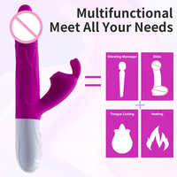 Vibrateur chauffant 3 en 1 pour clitoris et point G, masseur en silicone médical avec 7 modes de vibration, jouets sexuels pour femmes