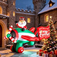 Père Noël gonflable, décorations de Noël, accessoires décoratifs gonflables pour les fêtes de Noël et du Nouvel An