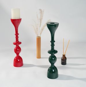 เชิงเทียนเคลือบเงาทำด้วยมือสำหรับตกแต่งบ้านห้องนั่งเล่น - Product Image 1