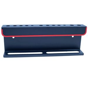 Rak sikat semprot multifungsi, dudukan sikat pembersih terpasang di dinding baja karbon 2 in 1 - Product Image 4